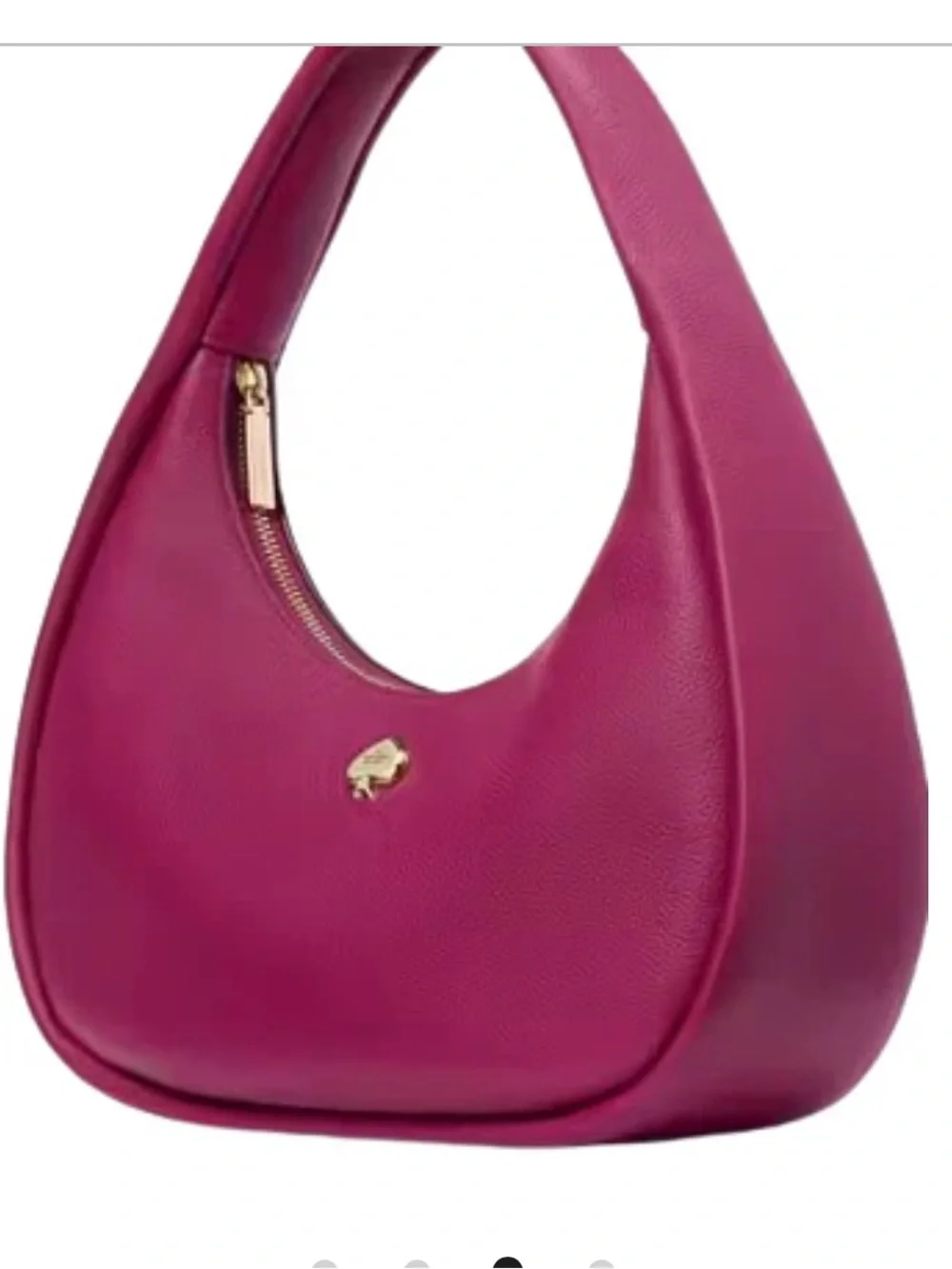 Kate Spade NWOT Kayla large Crescent hobo pebble leather Bag in Dark Raspberry